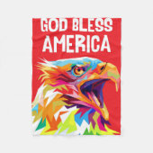 Eagle God Bless America Fleece Deken (Voorkant)