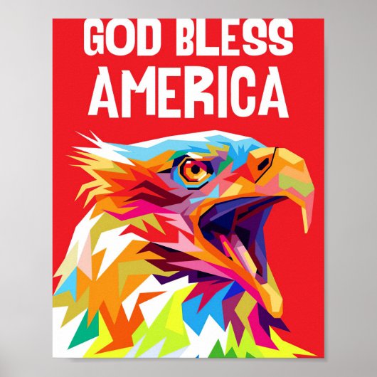 Eagle God Bless America Poster (Voorkant)