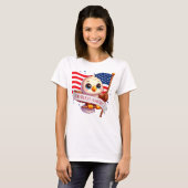 Eagle God Bless America USA Flag Patriotic 🦅🇺🇸 T-shirt (Voorkant volledig)