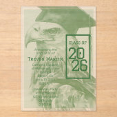 Eagle Graduation Announcement Acrylic Invitation Acryl Uitnodigingen (Voorkant)