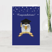 Eagle Graduation Congratulations & sterren op blau Kaart (Voorkant)