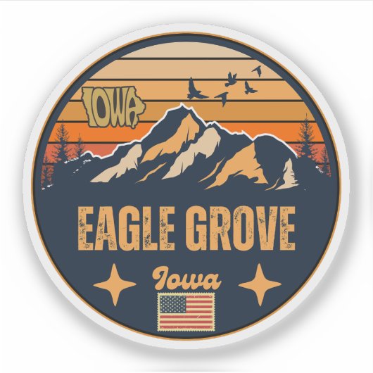 Eagle Grove, Iowa, Verenigde Staten Sticker (Voorkant)
