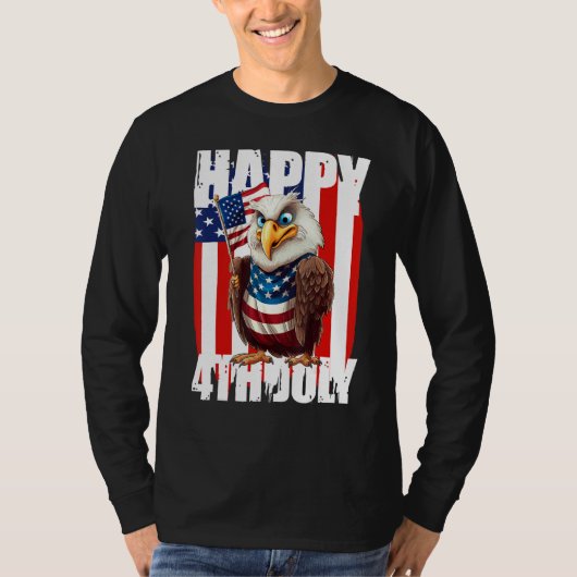 Eagle Happy 4th Of July Patriotic American 1 T-shirt (Voorkant)