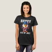 Eagle Happy 4th Of July Patriotic American T-shirt (Voorkant volledig)