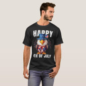 Eagle Happy 4th Of July Patriotic American T-shirt (Voorkant volledig)