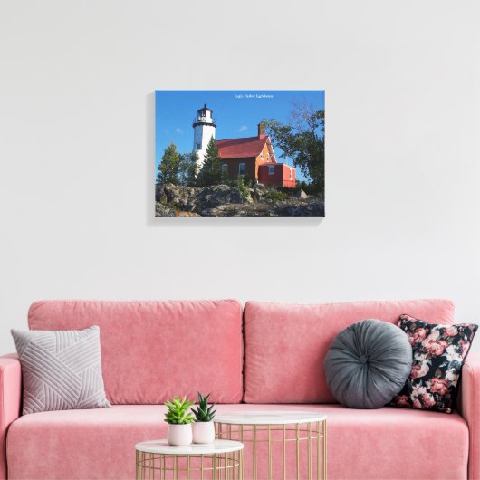 Eagle Harbor Lighthouse canvas afdruk (Insitu (Woonkamer))