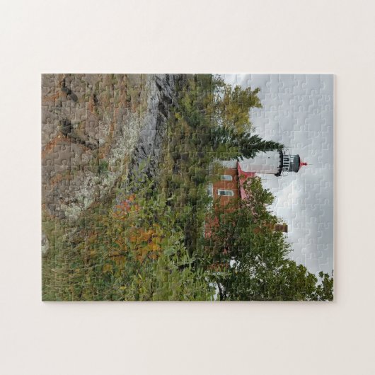 Eagle Harbor Lighthouse on Lake Superior Legpuzzel (Horizontaal)
