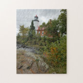 Eagle Harbor Lighthouse on Lake Superior Legpuzzel (Verticaal)