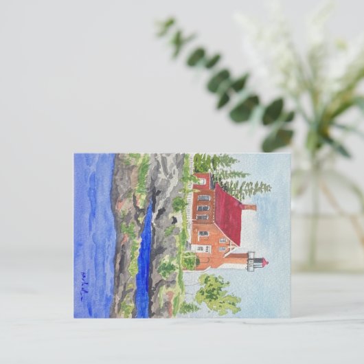 Eagle Harbour Lighthouse briefkaart (Staand voorkant)