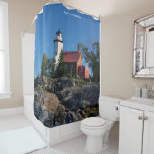 Eagle Harbour Lighthouse Shower Curtain met naam Douchegordijn (In situ)