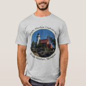 Eagle Harbour shirt van het ovaal vuurtoren (Voorkant)