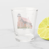 Eagle Harbour-vuurtorenschotglas Shot Glas (Achterkant)