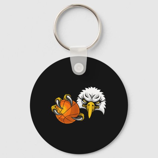 Eagle Hawk Honkbal Bal Witkopzeearend Cartoon Sleutelhanger (Voorkant)