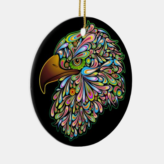 Eagle Hawk Psychedelic Design Ornament (Rechts)