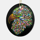 Eagle Hawk Psychedelic Design Ornament (Links)