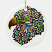 Eagle Hawk Psychedelic Design Ornament (Achterkant)