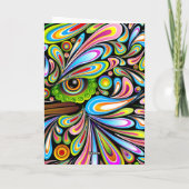 Eagle Hawk Psychedelic Design wenskaart Kaart (Achterkant)