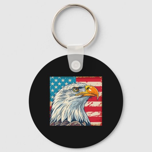 Eagle Head Amerikaanse vlag Amerikaanse vlag Sleutelhanger (Voorkant)