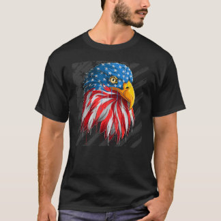 Eagle Head Amerikaanse vlag Patriottisch 4 juli 3 T-shirt