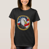 Eagle head and a American flag gold foil design T-shirt (Voorkant)