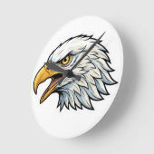 Eagle head clock ronde klok (Hoek)
