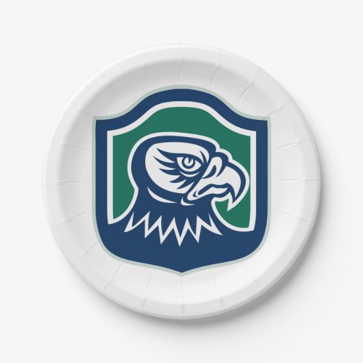 Eagle Head Crest Papieren Bordje (Voorkant)