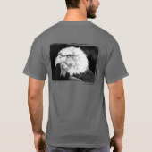 Eagle Head Dark Grey Sjabloon Modern T-shirt (Achterkant)