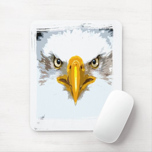 Eagle Head Moderne Pop Art Custom Sjabloon Muismat (Met muis)