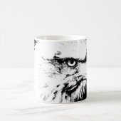 Eagle Head Moderne Pop Art Sjabloon Jouw tekst toe Koffiemok (Center)