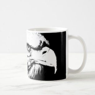 Eagle Head Moderne Pop Art Sjabloon Jouw tekst toe Koffiemok