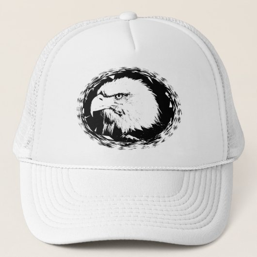 Eagle Head Pop Art Modern Elegant Sjabloon Trucker Pet (Voorkant)
