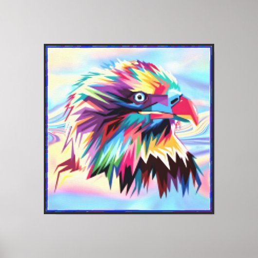 Eagle Head Prismatic Design-80590 Canvas Afdruk (Voorkant)
