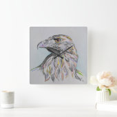 Eagle head, Wilde Eagle, wilde vogel, Bald Eagle,  Vierkante Klok (Huis)