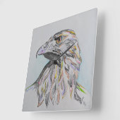 Eagle head, Wilde Eagle, wilde vogel, Bald Eagle,  Vierkante Klok (Hoek)