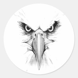 Eagle Headface Tattoo Ronde Sticker