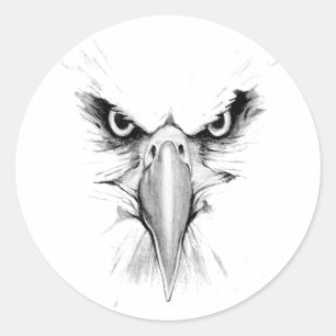 Eagle Headface Tattoo Ronde Sticker