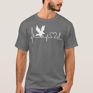 Eagle Heartbeat Falconry met Falcon of Hawk T-shirt