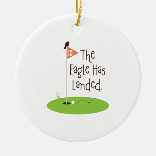 Eagle heeft aangeland keramisch ornament (Voorkant)
