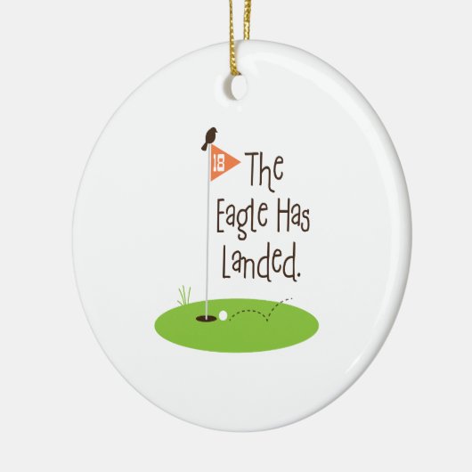 Eagle heeft aangeland keramisch ornament (Links)