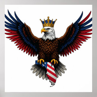 EAGLE HOLDING KAART VAN FLORIDA POSTER