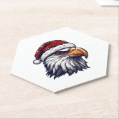 Eagle hoofd Kerstmis Kartonnen Onderzetters (Schuin)