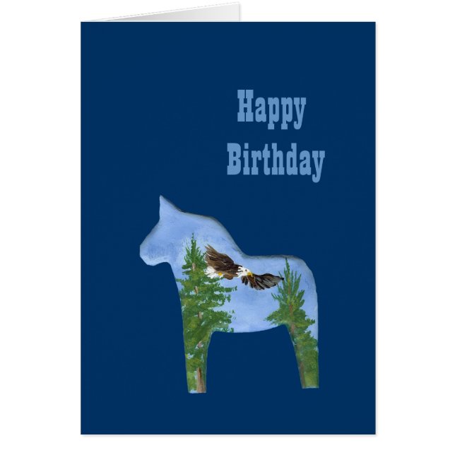 Eagle Horse Birthday Kaart (Voorkant)