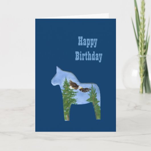 Eagle Horse Birthday Kaart (Voorkant)