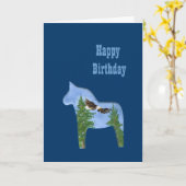 Eagle Horse Birthday Kaart (Gele Bloem)