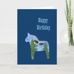 Eagle Horse Birthday Kaart