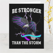 Eagle I Draag Blauwgroen en Paarse zelfmoordpreven Kaart (Gele Bloem)