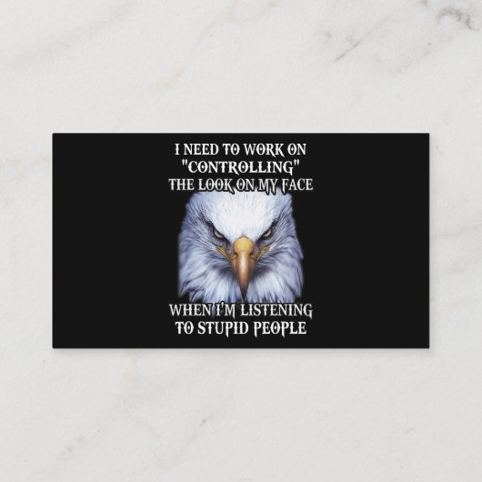 Eagle ik moet werken aan het controleren van de bl visitekaartje (Achterkant)