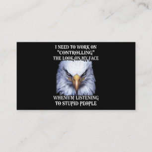 Eagle ik moet werken aan het controleren van de bl visitekaartje