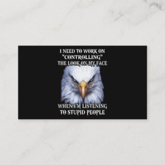 Eagle ik moet werken aan het controleren van de bl visitekaartje