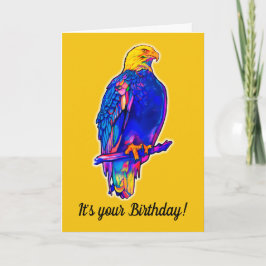 Eagle in Colors Happy Birthday Card Kaart